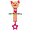 Плюшевая погремушка-пищалка Котик Baby Mix STK-17518C